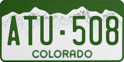 CO license plate ATU508