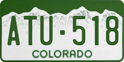 CO license plate ATU518