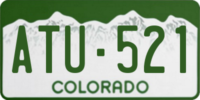 CO license plate ATU521