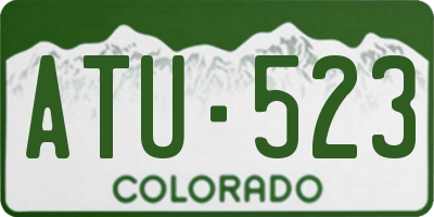 CO license plate ATU523