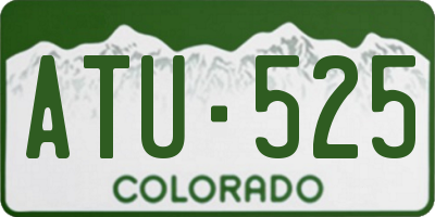 CO license plate ATU525