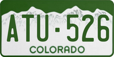 CO license plate ATU526