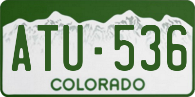 CO license plate ATU536