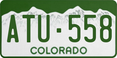 CO license plate ATU558
