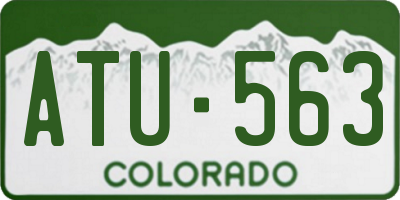 CO license plate ATU563