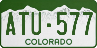CO license plate ATU577