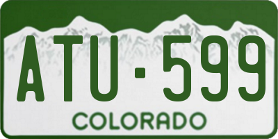 CO license plate ATU599