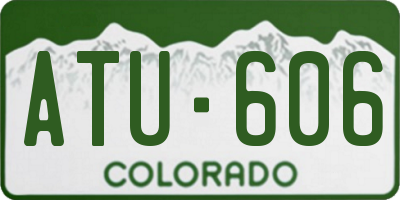CO license plate ATU606