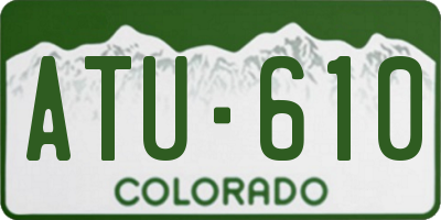 CO license plate ATU610