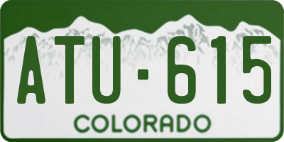 CO license plate ATU615
