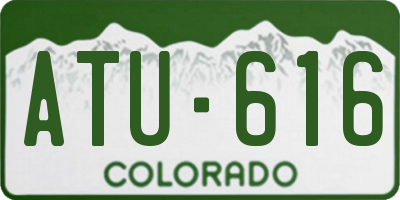 CO license plate ATU616