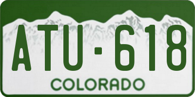 CO license plate ATU618