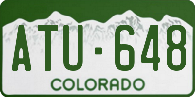 CO license plate ATU648
