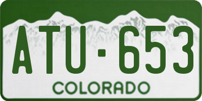 CO license plate ATU653