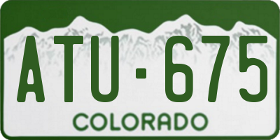 CO license plate ATU675