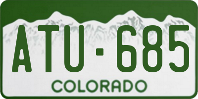 CO license plate ATU685
