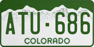 CO license plate ATU686