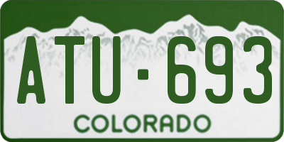 CO license plate ATU693