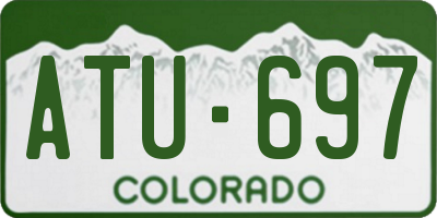 CO license plate ATU697