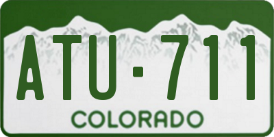 CO license plate ATU711