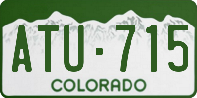 CO license plate ATU715