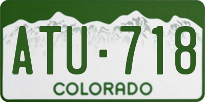 CO license plate ATU718