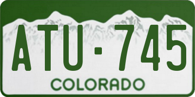 CO license plate ATU745