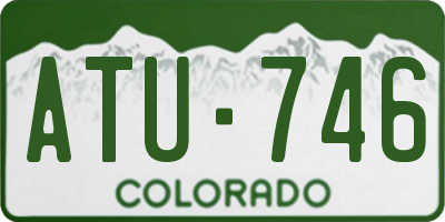 CO license plate ATU746