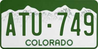CO license plate ATU749