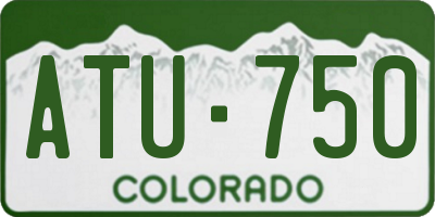 CO license plate ATU750