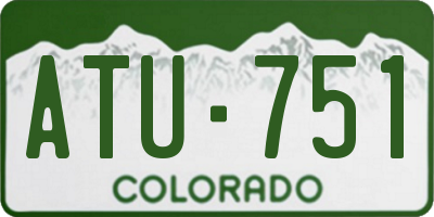 CO license plate ATU751