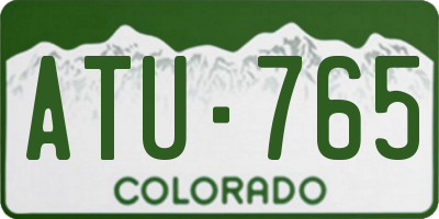 CO license plate ATU765