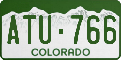 CO license plate ATU766