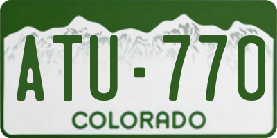 CO license plate ATU770