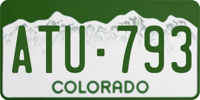 CO license plate ATU793