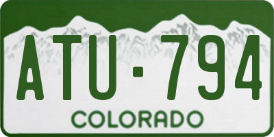 CO license plate ATU794