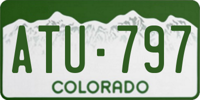 CO license plate ATU797