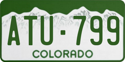 CO license plate ATU799