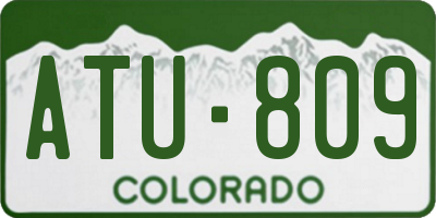 CO license plate ATU809