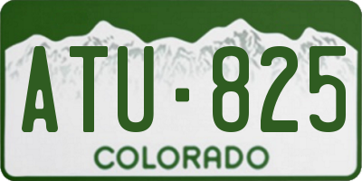 CO license plate ATU825