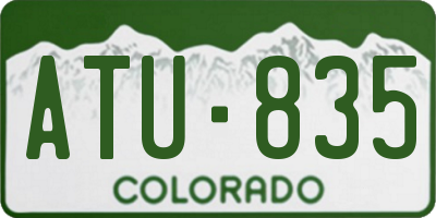 CO license plate ATU835