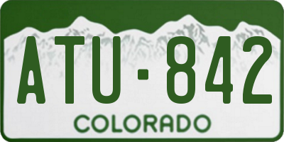 CO license plate ATU842