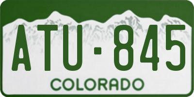 CO license plate ATU845