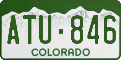 CO license plate ATU846
