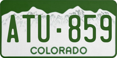 CO license plate ATU859