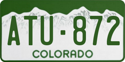 CO license plate ATU872