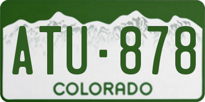 CO license plate ATU878