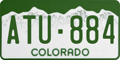 CO license plate ATU884