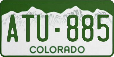 CO license plate ATU885