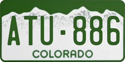 CO license plate ATU886